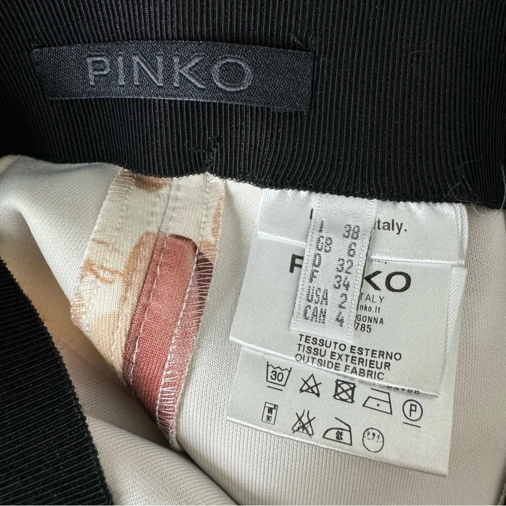 Pinko Floral Pencil Skirt Zip Back Italy‎ US 2